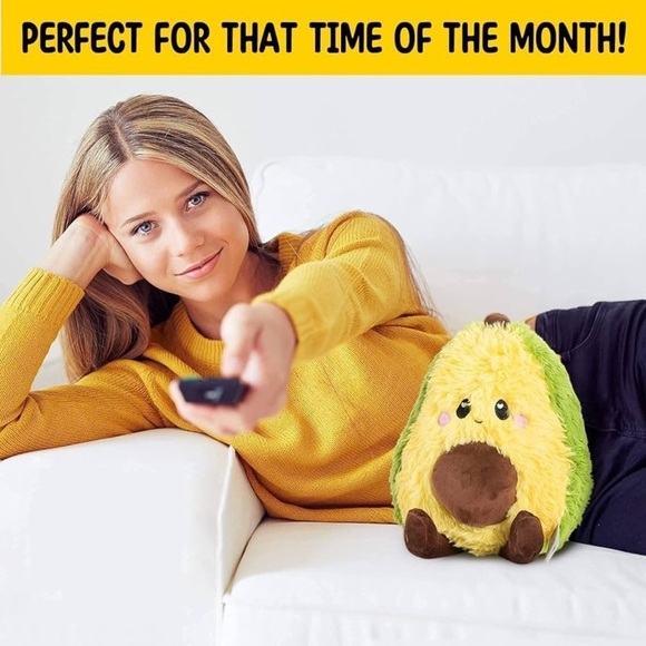 Happy Fuel Gus The Avocado Microwaveable Heating Pad Pillow Plush 10” - Picture 5 of 10